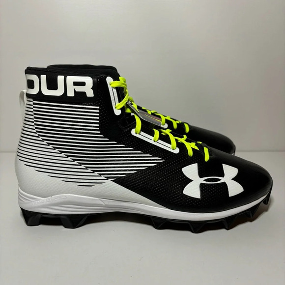 Under Armour Mens UA Hammer MC Football Cleats Mid RM 1289761-011 Black 12.5 NEW - Picture 1 of 9